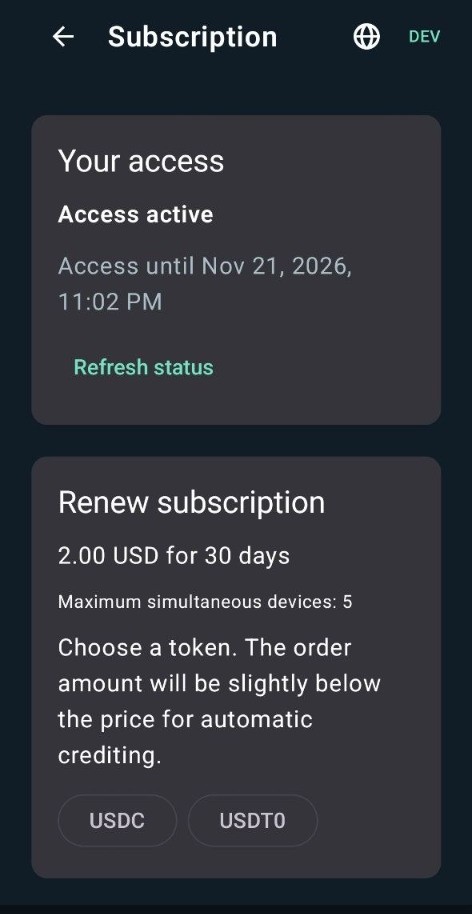 Crypto payment